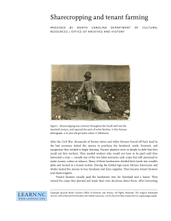 Sharecropping and tenant farming