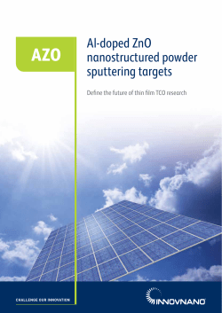 Al-doped ZnO nanostructured powder sputtering targets