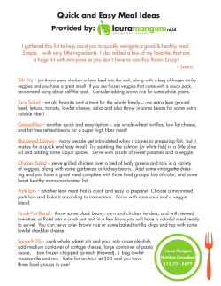 Quick and Easy Meal Ideas