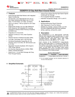 DS280DF810 28 Gbps Multi-Rate 8-Channel