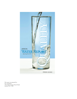 2011 Water Quality Report