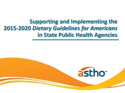 Dietary Guidelines for Americans Recommendations Slide