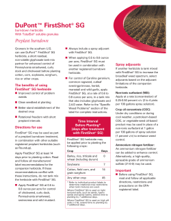DuPont FirstShot SG burndown herbicide