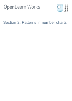 Section 2: Patterns in number charts