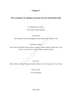Chapter 5: The economics of valuing