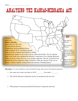 Name Congress passed the Kansas-Nebraska Act on May 30, 1854