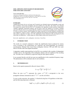 Soil Amplification Based on Regressions for Costa Rica Dataset
