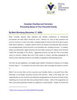 Charity Law Information Program