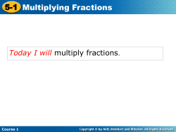 5-1 Multiplying Fractions