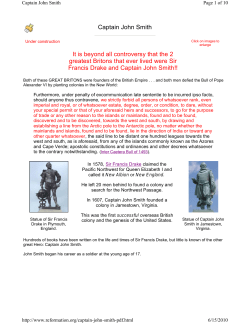Captain John Smith It is beyond all controversy