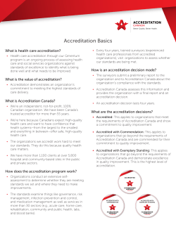 Accreditation Basics - Accreditation Canada