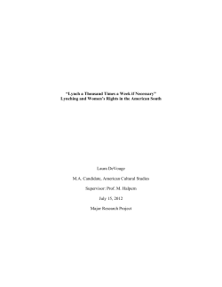 Lynch a Thousand Times a Week if Necessary