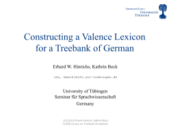 Constructing a Valence Lexicon for a Treebank of German - META-Net