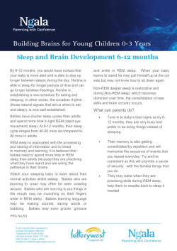 Sleep and Brain Development 6-12 months