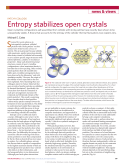 Patchy colloids: Entropy stabilizes open crystals
