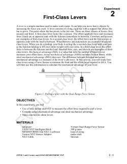 First - Class Levers