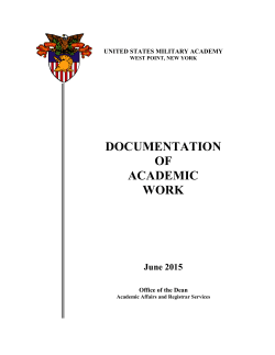 Documentation of Academic Work