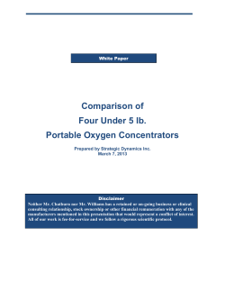 Comparison Of Four Under 5 Lb. Portable Oxygen