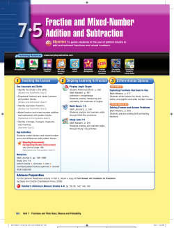Fraction and Mixed-Number Addition and Subtraction