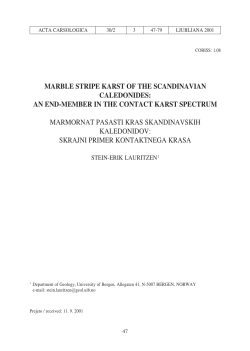 marble stripe karst of the scandinavian caledonides