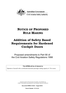 nprm1213cs - Civil Aviation Safety Authority