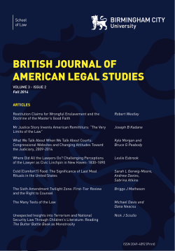 british journal of american legal studies