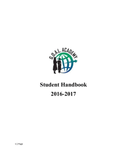 Student Handbook 2016-2017