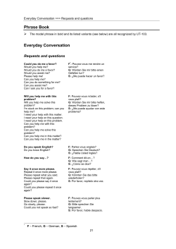 Phrase Book Everyday Conversation