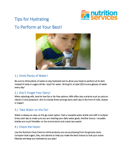 Tips for Hydrating To Perform at Your Best!