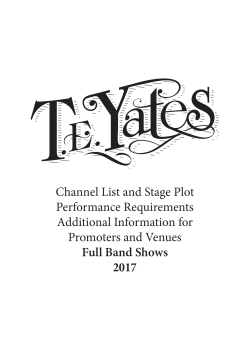 Channel List and Stage Plot Performance Requirements Additional