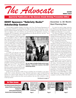 KDOT Sponsors &ldquo;Sobriety Rocks&rdquo; Scholarship Contest