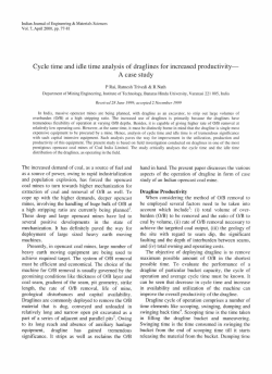 Cycle time and idle time analysis of draglines for increased