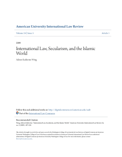 International Law, Secularism, and the Islamic World