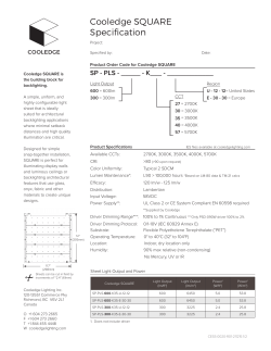 Cooledge SQUARE Specification