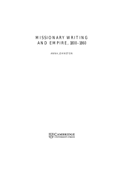 missionary writing and empire, 1800&ndash;1860 - Assets