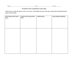 Preamble to the Constitution Comic Strip
