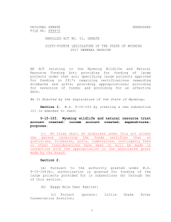 SEA0051 - Wyoming Legislature