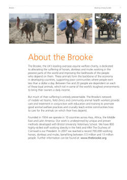 About the Brooke - Food and Agriculture Organization of the United