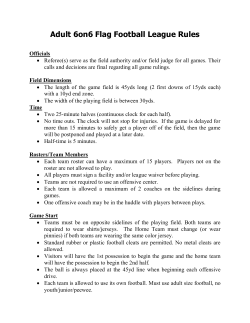 Adult 6on6 Flag Football League Rules