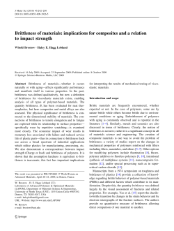 Brittleness of materials: implications for composites - Lapom