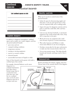 Safety Talks - Confined Spaces: Physical Hazards