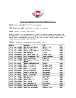 Hoosier Lottery Retailer Promotion with Family Express WHAT