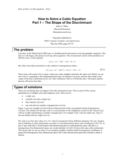 How to Solve a Cubic Equation Part 1 &ndash; The Shape of the