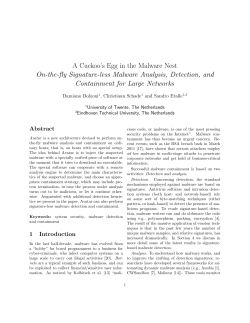 A Cuckoo`s Egg in the Malware Nest On-the-fly Signature