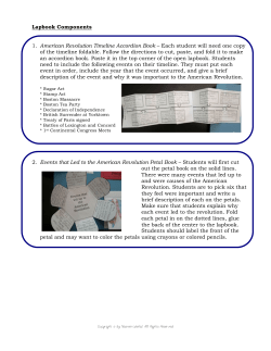 Lapbook Components 1. American Revolution Timeline Accordion