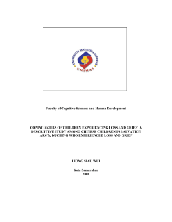 Faculty of Cognitive Sciences and Human Development COPING