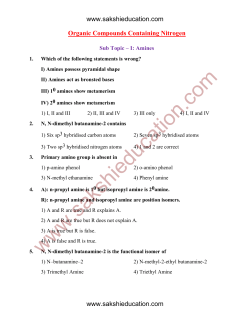 Organic Compounds Containing Nitrogen