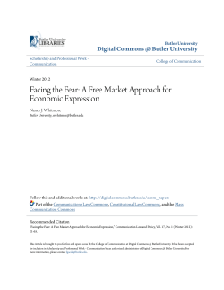 Facing the Fear: A Free Market Approach for Economic Expression