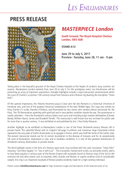 Les enLuminures PRESS RELEASE MASTERPIECE London