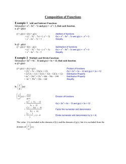 Composition of Functions